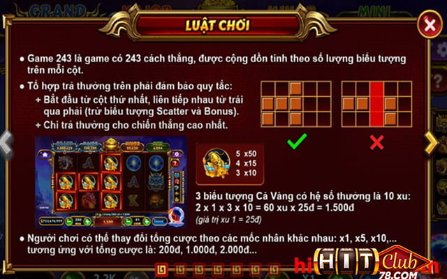 Luật chơi kho báu tứ linh Hitclub