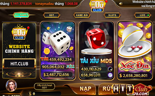Tìm chọn tài xỉu MD5 Hitclub